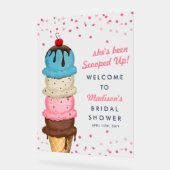 Sommereis Creme Modernes Brautparty Acrylschild (Winkel)