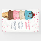 Sommereis Creme Modernes Brautparty Banner (Horizontal)