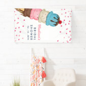 Sommereis Creme Modernes Brautparty Banner (Insitu)