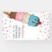 Sommereis Creme Modernes Brautparty Banner (Horizontal)