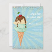 Sommereis Creme Modernes Brautparty Einladung (Vorderseite)