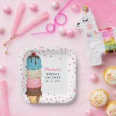 Sommereis Creme Modernes Brautparty Pappteller (Party)