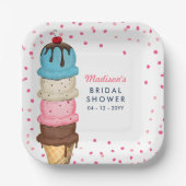 Sommereis Creme Modernes Brautparty Pappteller (Vorderseite)