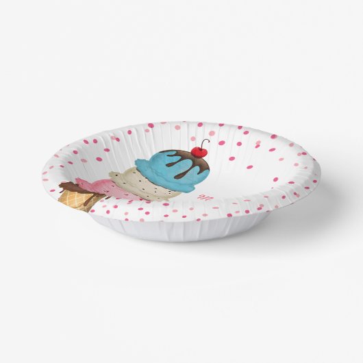 Sommereis Creme Modernes Brautparty Pappteller (Gewinkelt)