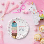 Sommereis Creme Modernes Brautparty Pappteller (Party)