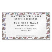 Sommereis Creme Wirbel Cones Wasserfarbmuster Magnetische Visitenkarte (Vorderseite)