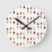 Sommereis Runde Wanduhr (Vorderseite)