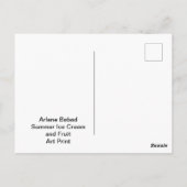 Sommereis und Obst, Postkarte (Rückseite)