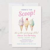 Sommereiscreme 3. Geburtstag Einladung (Vorderseite)