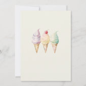 Sommereiscreme 3. Geburtstag Einladung (Rückseite)