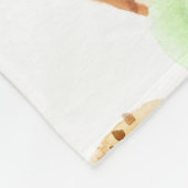 Sommereiscreme-Aquarellmuster Fleecedecke (Ecke)