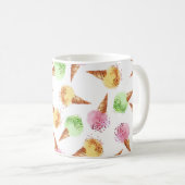 Sommereiscreme-Aquarellmuster Kaffeetasse (VorderseiteRechts)