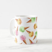 Sommereiscreme-Aquarellmuster Kaffeetasse (Vorderseite Links)