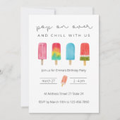 Sommereiscreme Geburtstagsparty Einladung (Vorderseite)