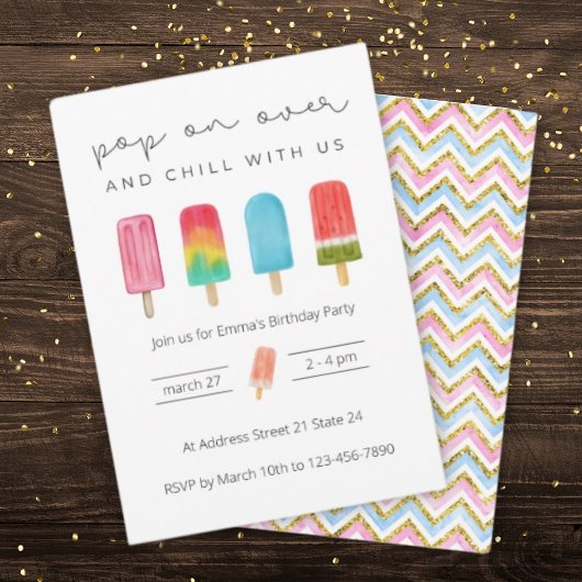Sommereiscreme Geburtstagsparty Einladung