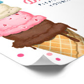 Sommereiscreme trinkt Brautparty Poster (Ecke)