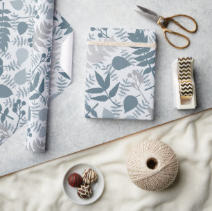 Sommerend-Laub-Blaues Geschenkpapier