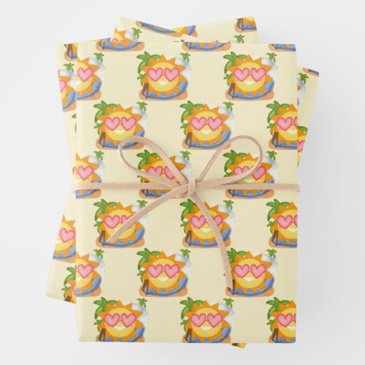 Sommererholsame Urlaubssonne Geschenkpapier Set (Beispiel)