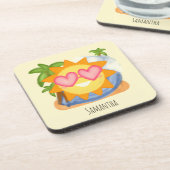 Sommererholsame Urlaubssonne Getränkeuntersetzer (Linke Seite)