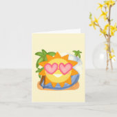 Sommererholsame Urlaubssonne Karte (Gelbe Blume)