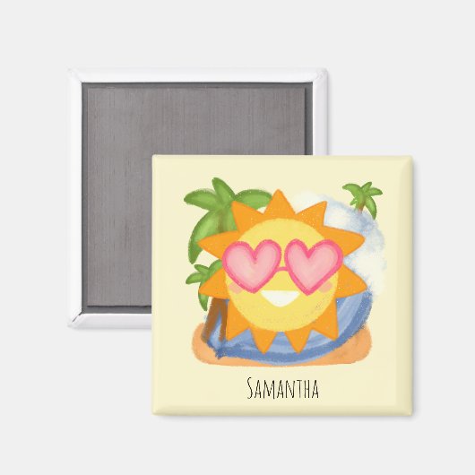 Sommererholsame Urlaubssonne Magnet (Vorderseite/Rückseite)