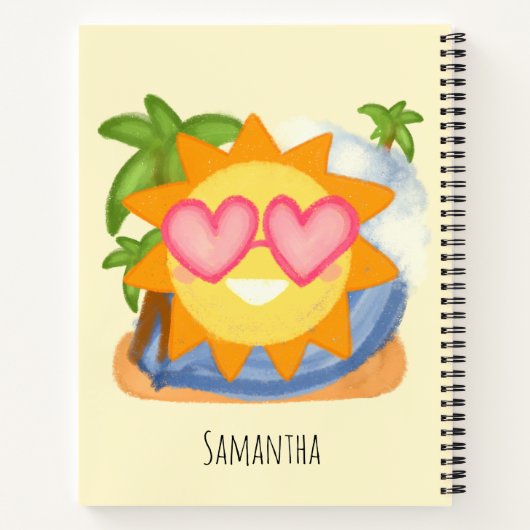 Sommererholsame Urlaubssonne Notizblock (Rückseite)