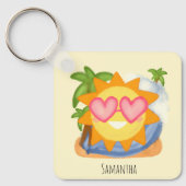Sommererholsame Urlaubssonne Schlüsselanhänger (Vorderseite)