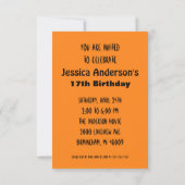 Sommerethnische 17. Geburtstagsparty Einladung (Rückseite)