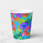 Sommerexotisches Obst Pappbecher (Rückseite)