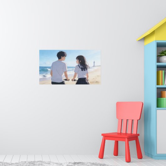 Sommerfahrradposter Poster (Kinderzimmer 1)