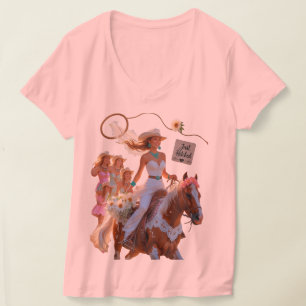Sommerfahrt ins Unendliche – Cowgirl-Hochzeitsglüc T-Shirt