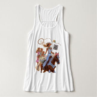 Sommerfahrt ins Unendliche – Cowgirl-Hochzeitsglüc Tank Top