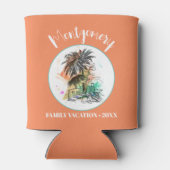 Sommerfamilienurlaub Orange Dosenkühler (Rückseite)