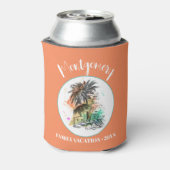 Sommerfamilienurlaub Orange Dosenkühler (Kanne Rückseite)