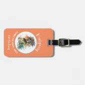Sommerfamilienurlaub Orange Gepäckanhänger (Vorderseite horizontal)