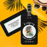 Sommerfamilienurlaub Schwarz Gepäckanhänger<br><div class="desc">Dieses Gepäckanhänger ist ein kleines Geschenk für Ihren Sommerurlaub und bietet eine Urlaubsanschauung auf schwarzem Hintergrund mit Familienname,  Jahr und Standort in schicken Schriften und auf der Rückseite gedruckten Informationen.</div>
