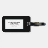 Sommerfamilienurlaub Schwarz Gepäckanhänger (Rückseite horizontal)