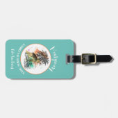 SommerFamilienurlaub Türkis Gepäckanhänger (Vorderseite horizontal)