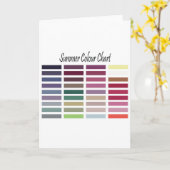 Sommerfarbdiagramm Karte (Gelbe Blume)