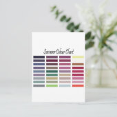 Sommerfarbdiagramm Postkarte (Stehend Vorderseite)