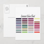 Sommerfarbdiagramm Postkarte (Vorne/Hinten)