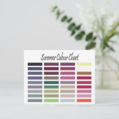 Sommerfarbdiagramm Postkarte (Stehend Vorderseite)