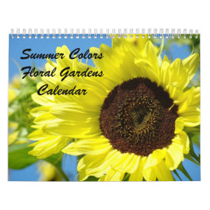Sommerfarben Blumengarten Kalender Fotos