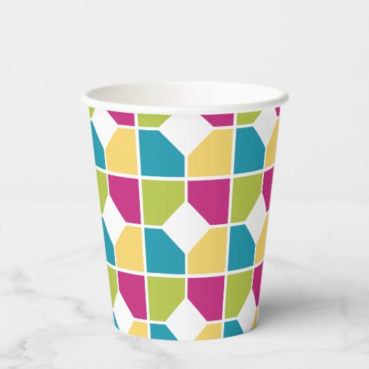 SOMMERFARBEN | Geometrisch Pappbecher (Rückseite)