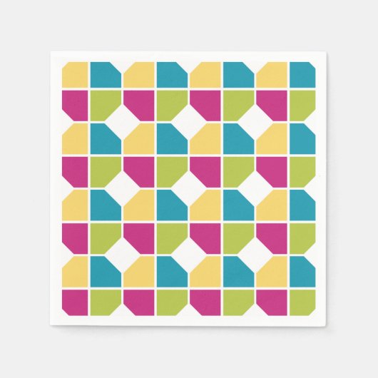 SOMMERFARBEN | Geometrisches Muster Serviette (Vorderseite)