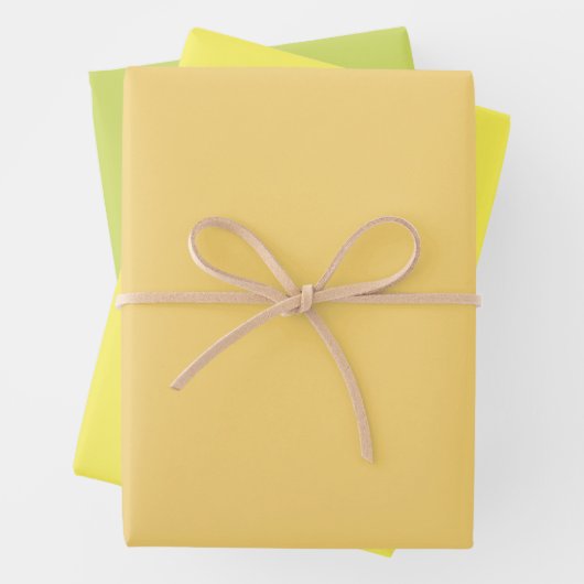 Sommerfarben in drei komplementären Tönen Geschenkpapier Set (Beispiel)