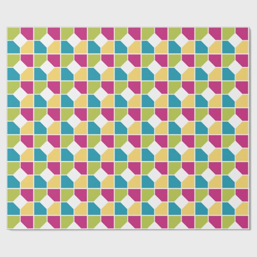 SOMMERFARBEN | Mosaiksteineffekt | Geometrisch Geschenkpapier (Flach)