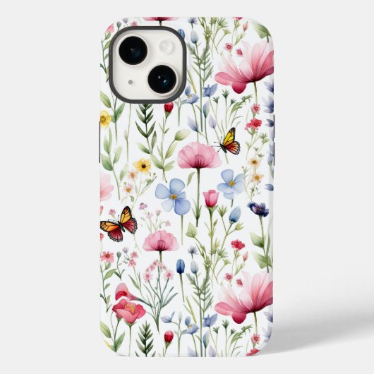 Sommerfarben Muster der Wildblume Case-Mate iPhone Hülle (Rückseite)
