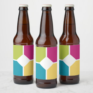 SOMMERFARBEN Quadranten Fakultatives MONOGRAMM Bierflaschenetikett