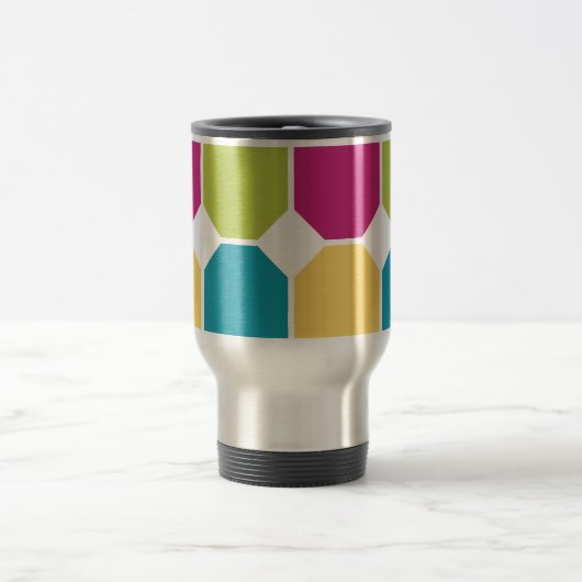 SOMMERFARBEN Quadrants OPTIONAL Monogram Reisebecher (Mittel)